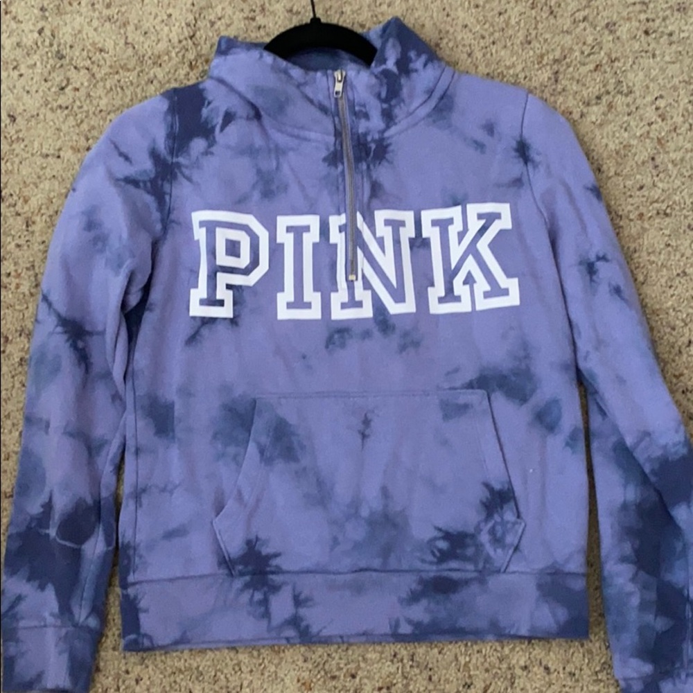 PINK half zip up hoodie